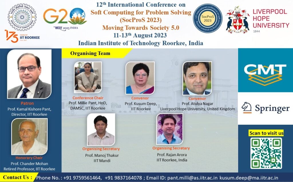 12th International Conference on Soft Computing for Problem Solving at