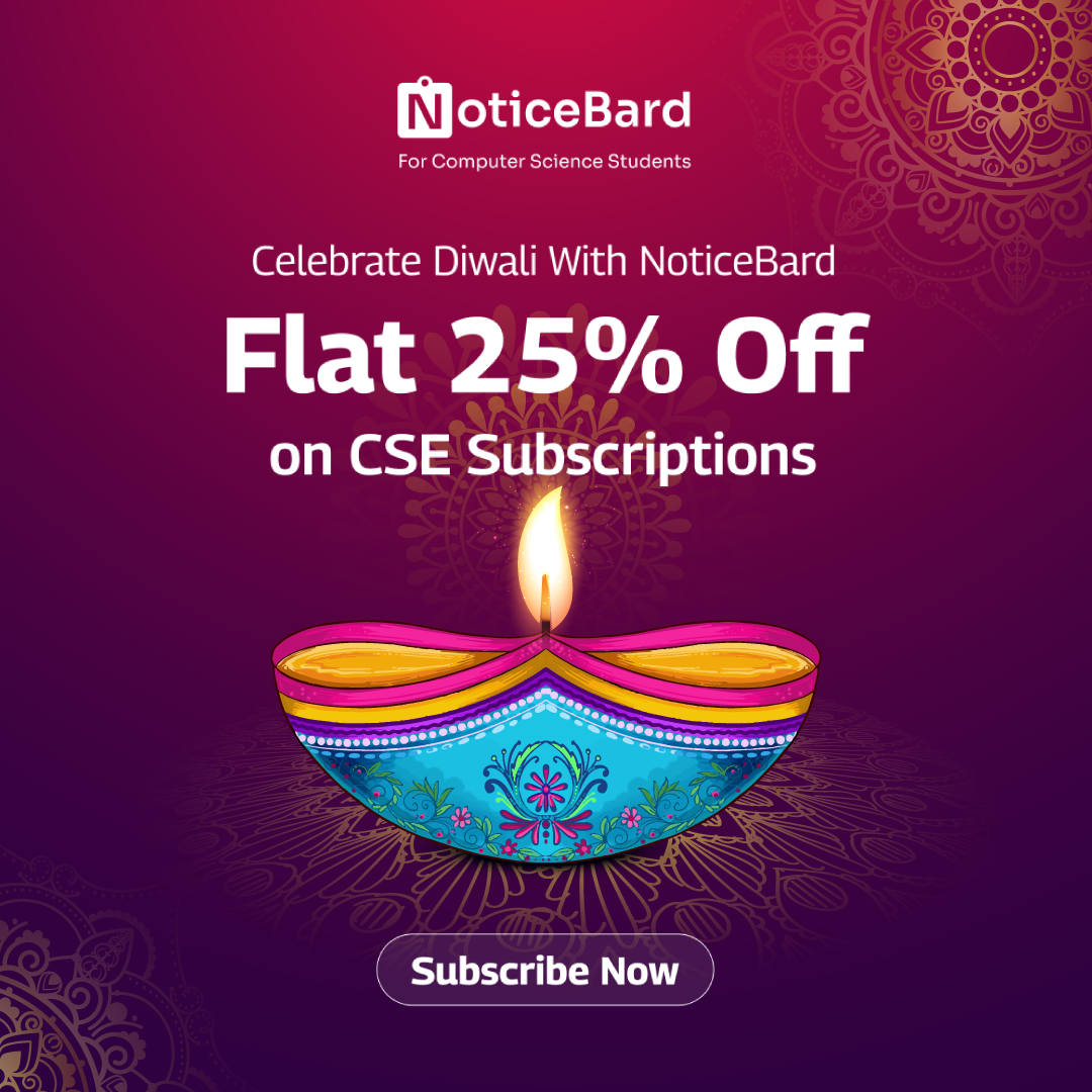 Diwali Offer for CSE Enthusiasts Flat 25% on Yearly and Half Yearly Subscriptions Avail by Nov 5!