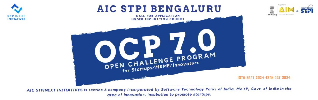 Call for Applications for OCP 7.0 by AIC STPI Bengaluru