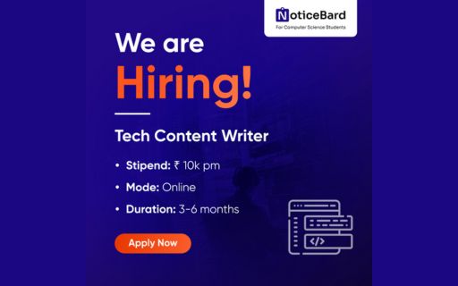 Tech Content Writer Internship Opportunity at NoticeBard CSE