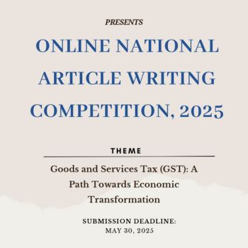 Article Writing Competition on Goods and Services Tax (GST)