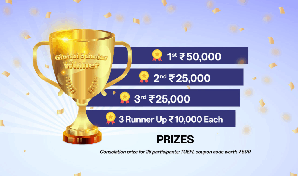 TOEFL India Global Scholar Challenge 2025 by ETS India [Cash Prizes Worth INR 1.3 L]